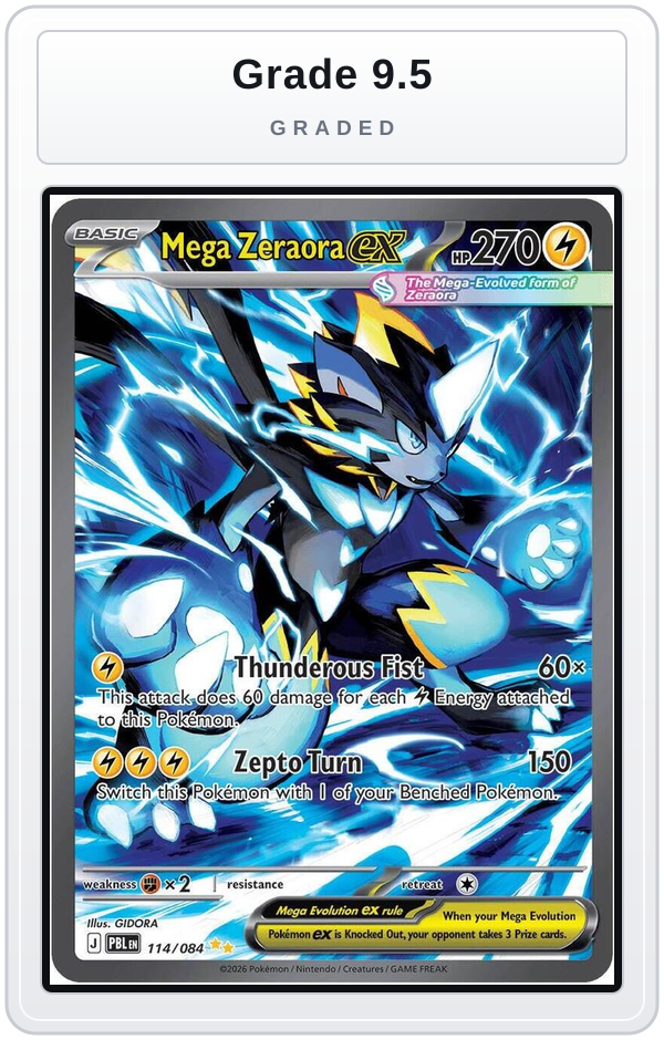 Graded - Mega Zeraora ex - 114/084 — Grade 9.5 graded overlay