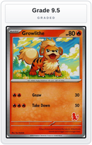 Graded - Growlithe — Grade 9.5 graded overlay