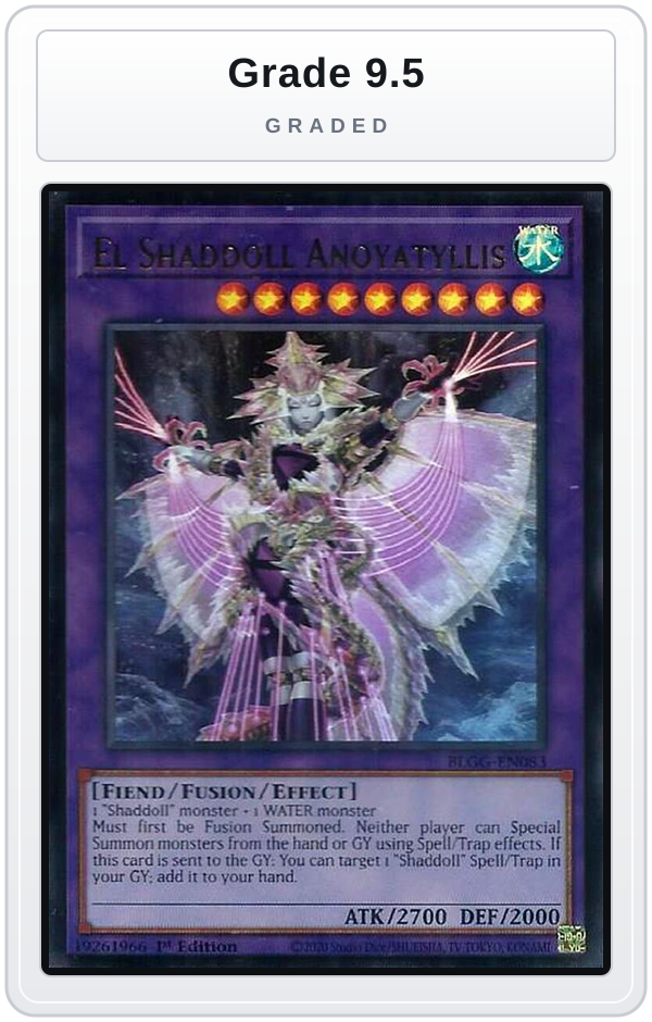 Graded - El Shaddoll Anoyatyllis — Grade 9.5 graded overlay