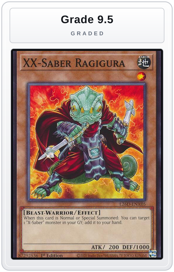 Graded - XX-Saber Ragigura — Grade 9.5 graded overlay