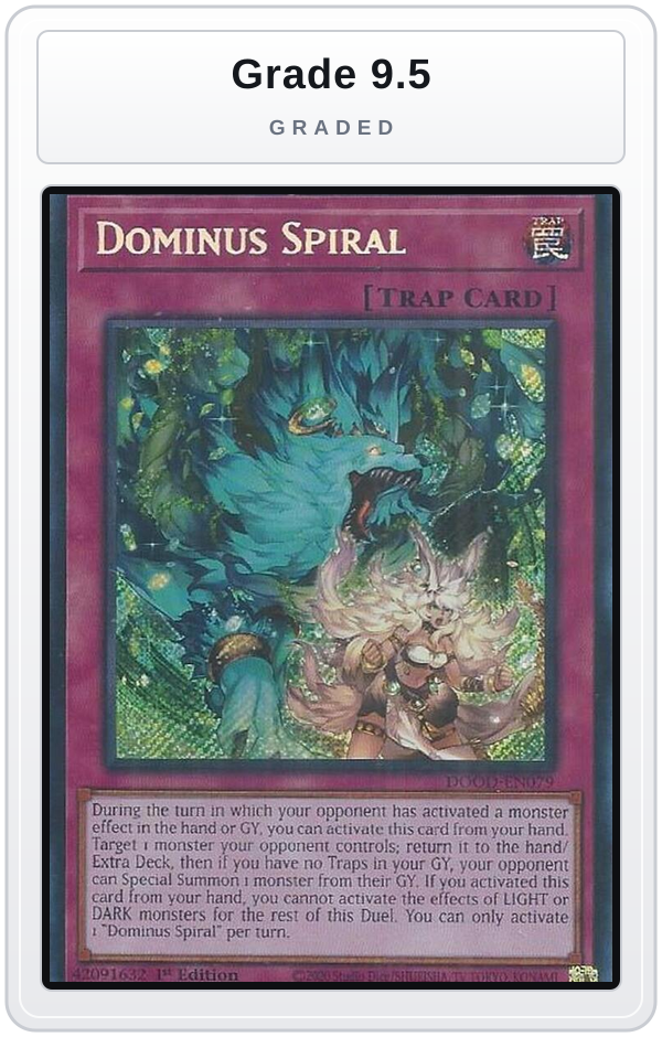 Graded - Dominus Spiral — Grade 9.5 graded overlay