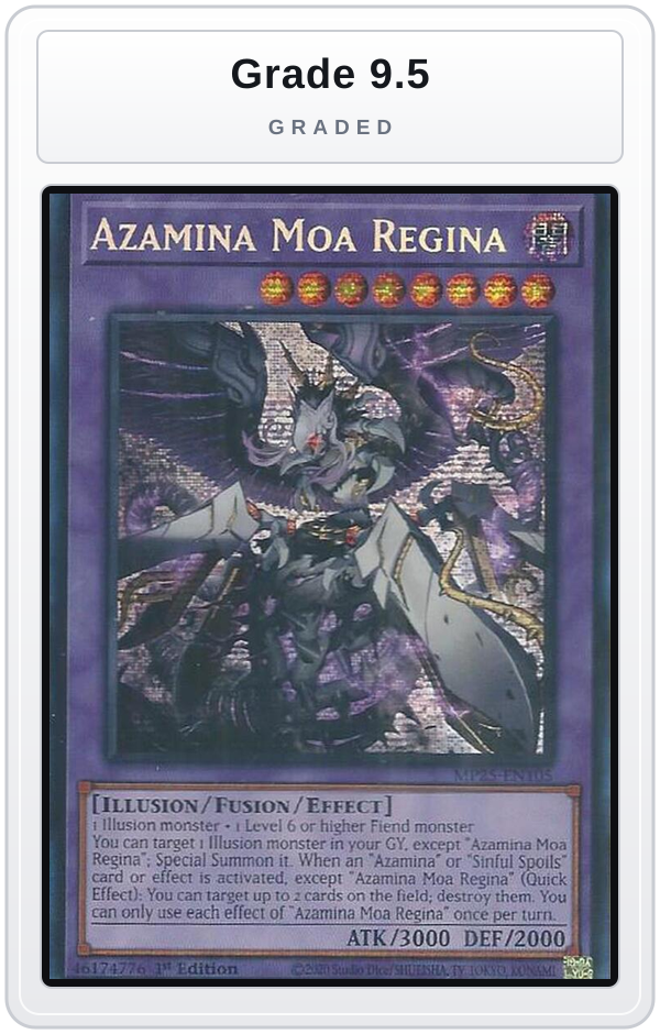 Graded - Azamina Moa Regina — Grade 9.5 graded overlay