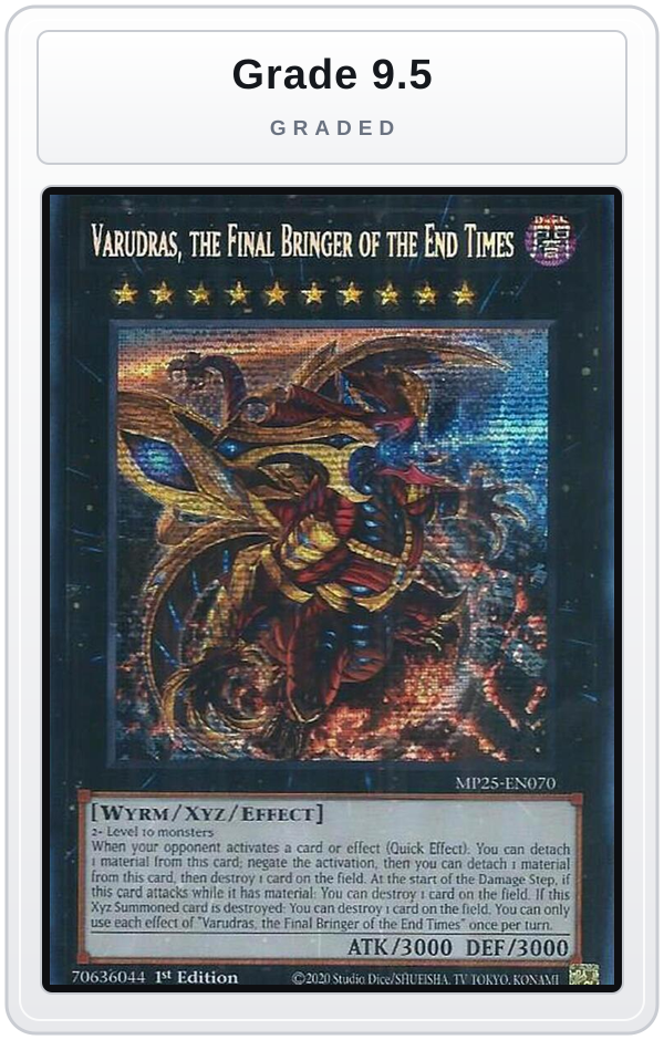 Graded - Varudras, the Final Bringer of the End Times — Grade 9.5 graded overlay