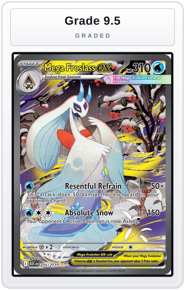 Graded - Mega Froslass ex - 275/217 — Grade 9.5 graded overlay