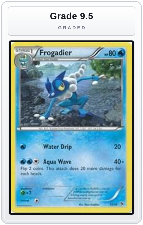 Graded - Frogadier — Grade 9.5 graded overlay