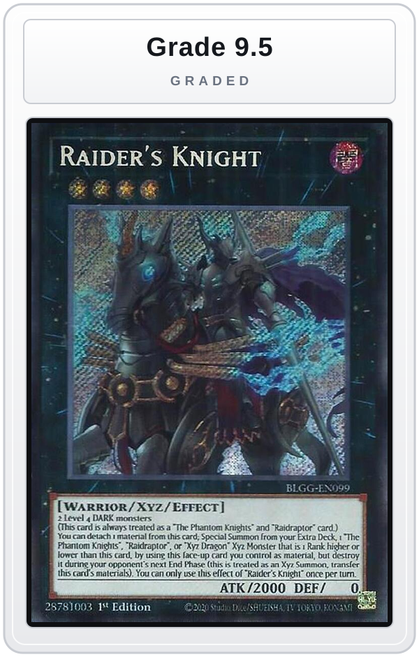 Graded - Raider's Knight — Grade 9.5 graded overlay