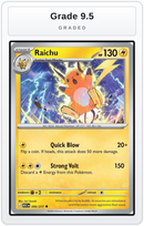 Graded - Raichu — Grade 9.5 graded overlay