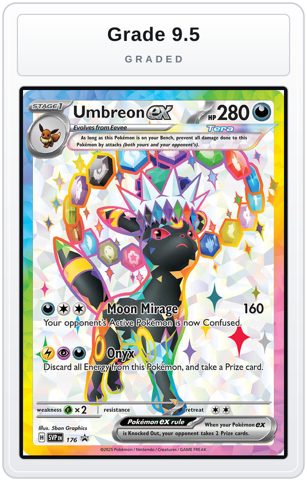 Graded - Umbreon ex - 176 — Grade 9.5 graded overlay