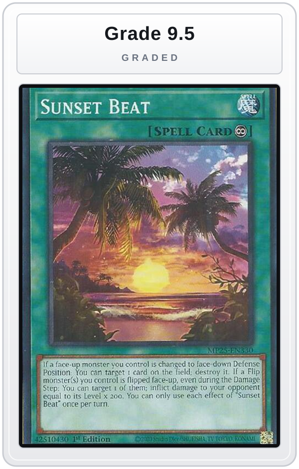 Graded - Sunset Beat — Grade 9.5 graded overlay