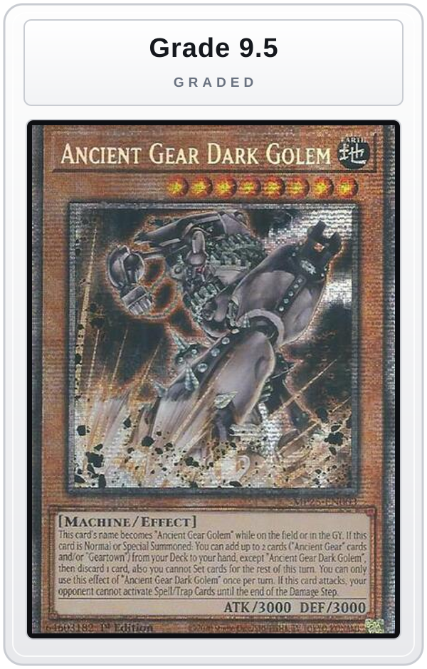 Graded - Ancient Gear Dark Golem — Grade 9.5 graded overlay
