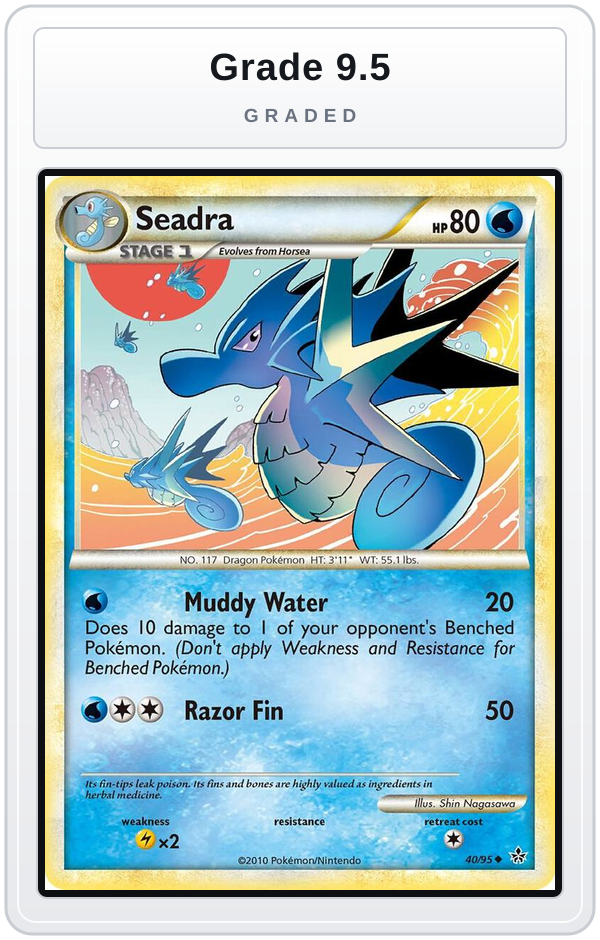 Graded - Seadra — Grade 9.5 graded overlay