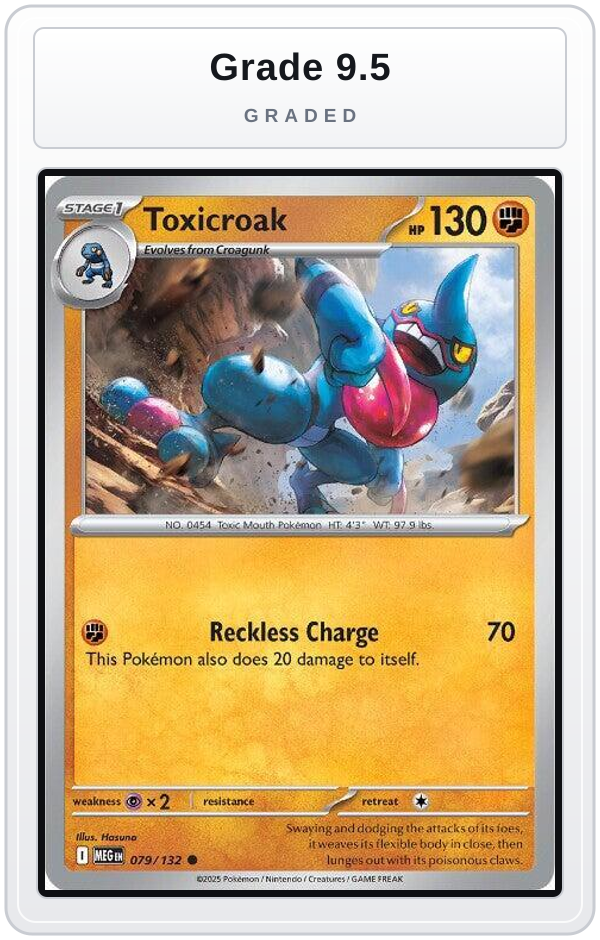 Graded - Toxicroak — Grade 9.5 graded overlay