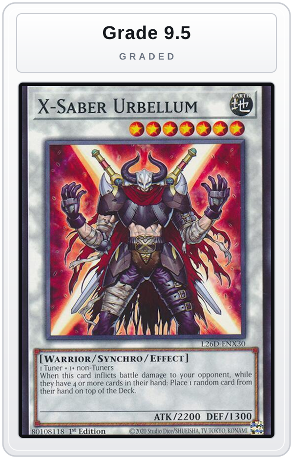 Graded - X-Saber Urbellum — Grade 9.5 graded overlay