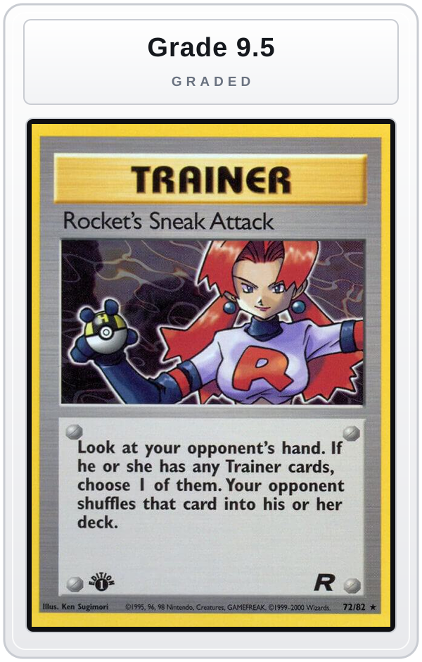 Graded - Rocket's Sneak Attack (72) — Grade 9.5 graded overlay