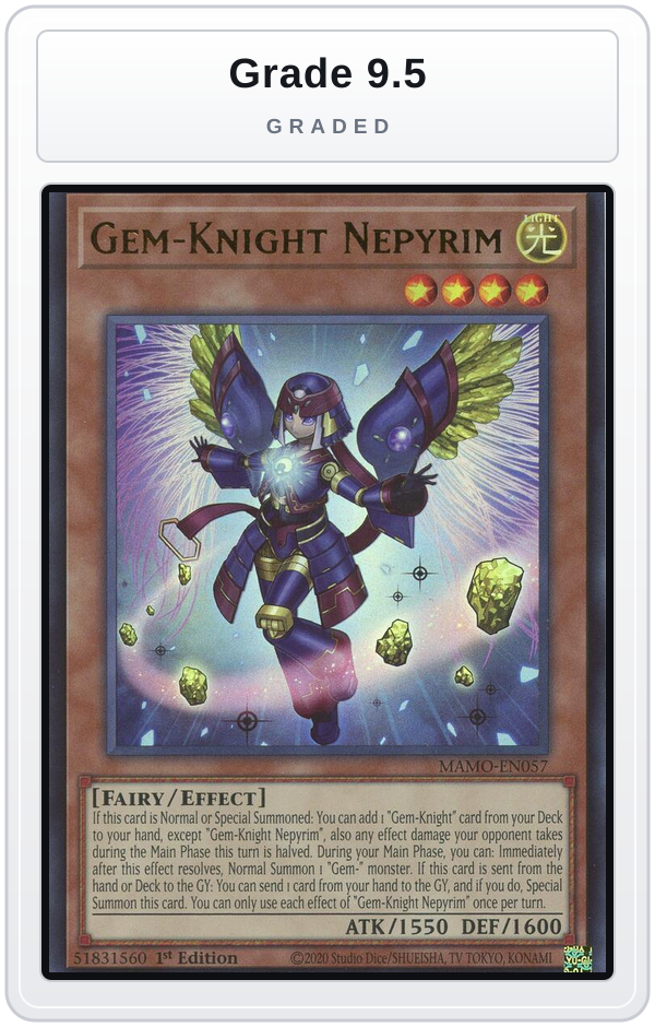 Graded - Gem-Knight Nepyrim — Grade 9.5 graded overlay