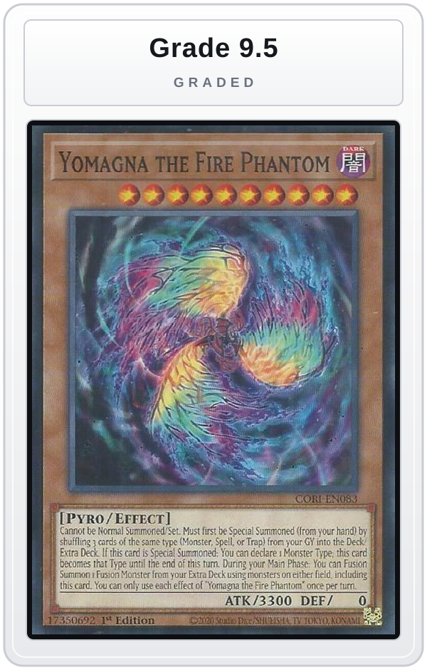 Graded - Yomagna the Fire Phantom — Grade 9.5 graded overlay