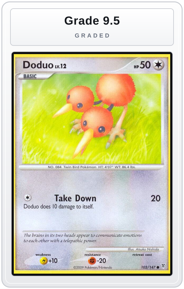 Graded - Doduo — Grade 9.5 graded overlay