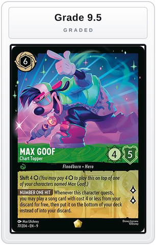 Graded - Max Goof - Chart Topper — Grade 9.5 graded overlay