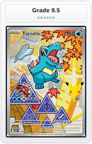 Graded - Totodile - 048 — Grade 9.5 graded overlay