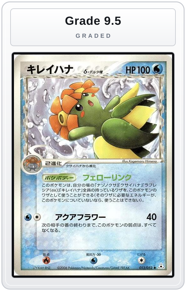 Graded - Bellossom (Delta Species) — Grade 9.5 graded overlay