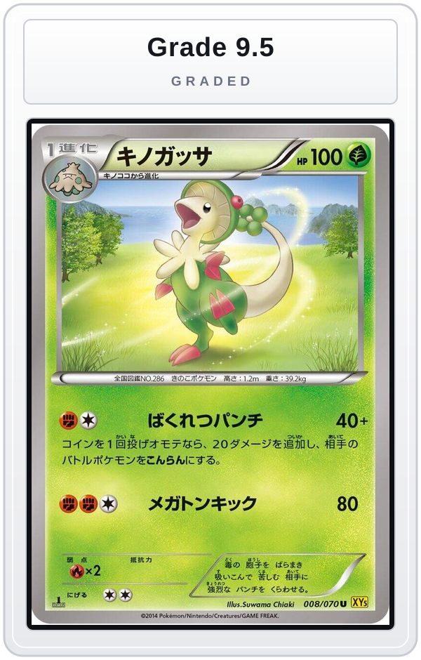Graded - Breloom — Grade 9.5 graded overlay