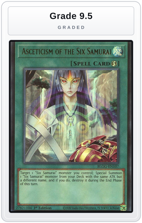 Graded - Asceticism of the Six Samurai — Grade 9.5 graded overlay
