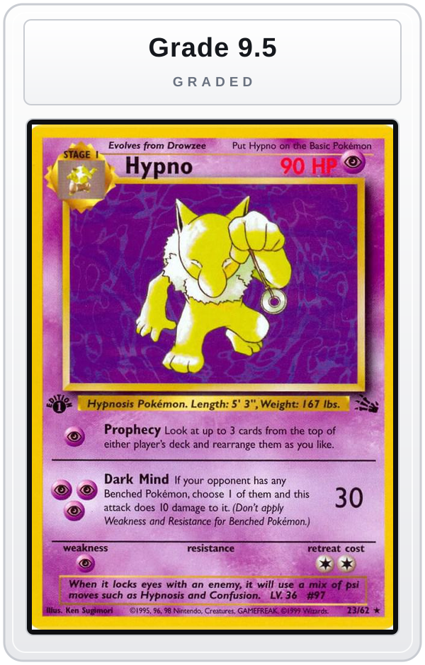 Graded - Hypno (23) — Grade 9.5 graded overlay