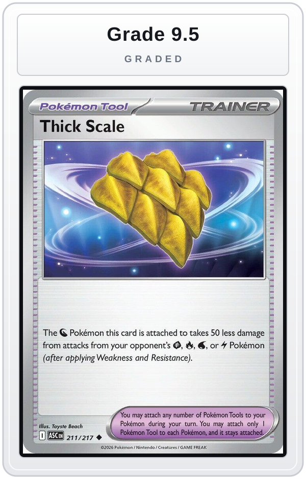 Graded - Thick Scale — Grade 9.5 graded overlay
