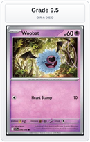 Graded - Woobat — Grade 9.5 graded overlay