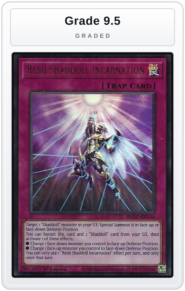 Graded - Resh Shaddoll Incarnation — Grade 9.5 graded overlay