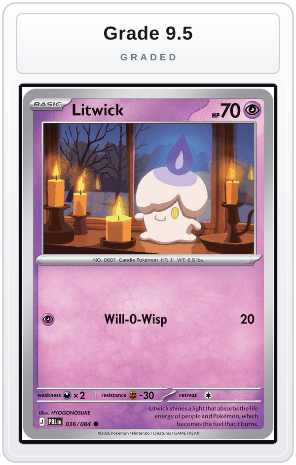 Graded - Litwick — Grade 9.5 graded overlay