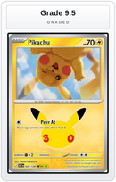 Graded - Pikachu - 026/128 — Grade 9.5 graded overlay