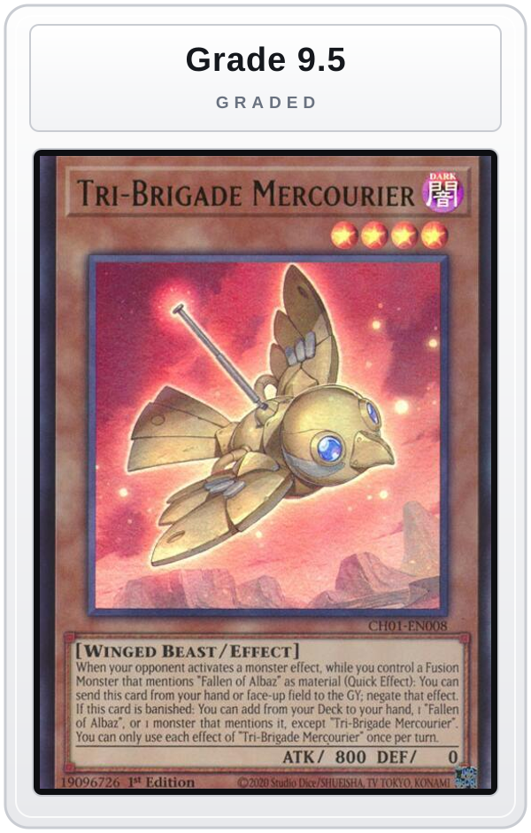 Graded - Tri-Brigade Mercourier — Grade 9.5 graded overlay