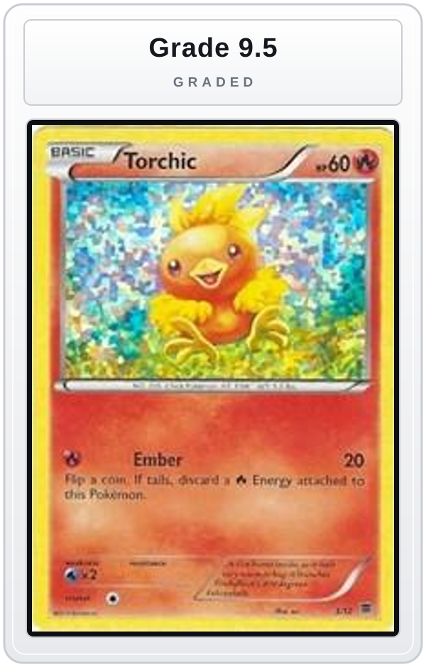 Graded - Torchic - 3/12 — Grade 9.5 graded overlay