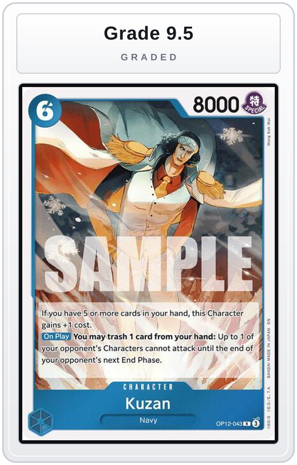 Graded - Kuzan (043) — Grade 9.5 graded overlay