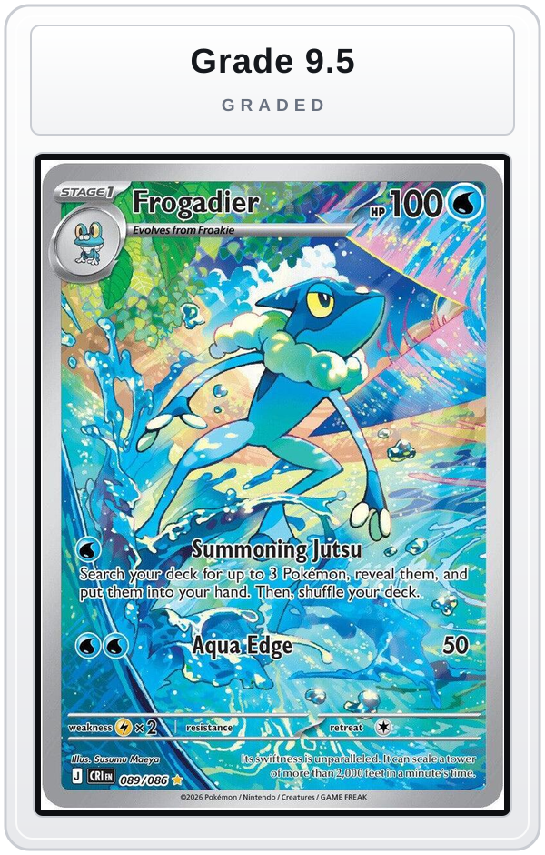 Graded - Frogadier - 089/086 — Grade 9.5 graded overlay