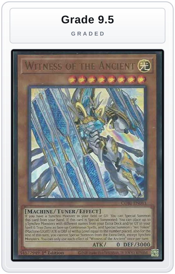 Graded - Witness of the Ancient — Grade 9.5 graded overlay
