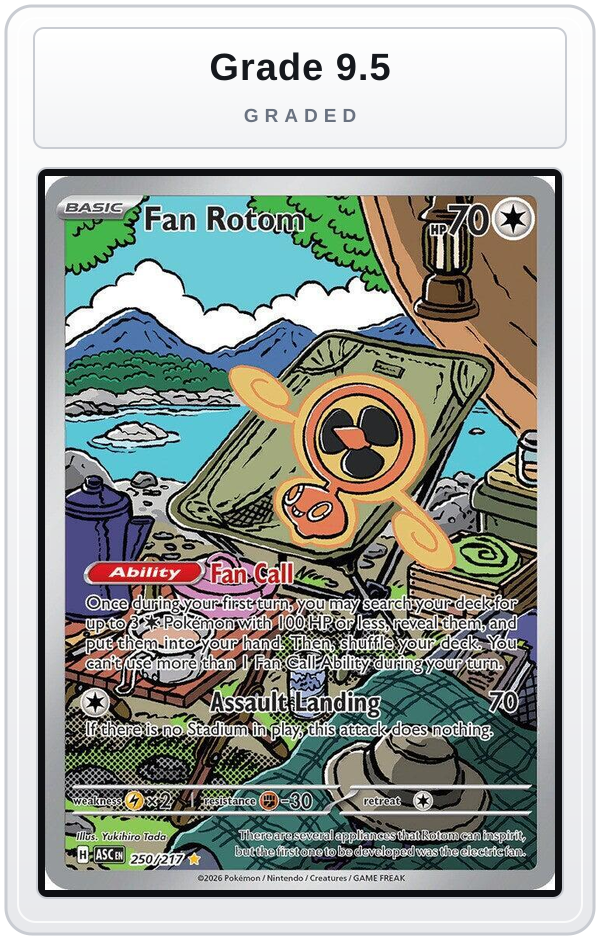 Graded - Fan Rotom - 250/217 — Grade 9.5 graded overlay