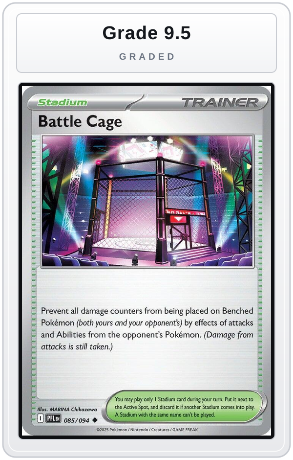 Graded - Battle Cage - 085/094 — Grade 9.5 graded overlay