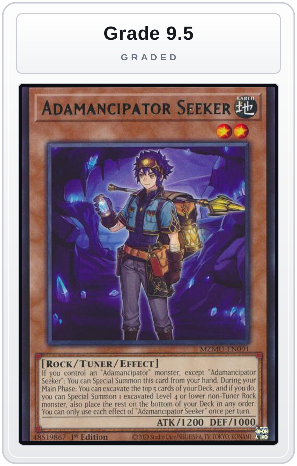 Graded - Adamancipator Seeker — Grade 9.5 graded overlay
