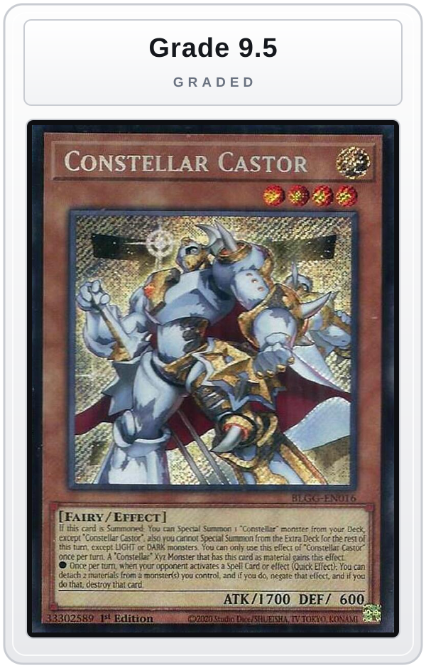Graded - Constellar Castor — Grade 9.5 graded overlay