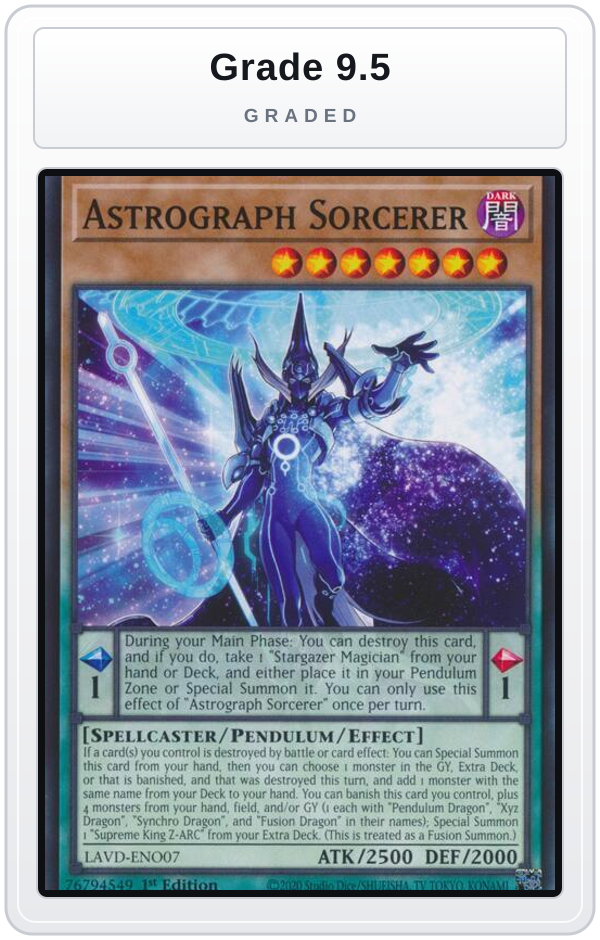 Graded - Astrograph Sorcerer — Grade 9.5 graded overlay