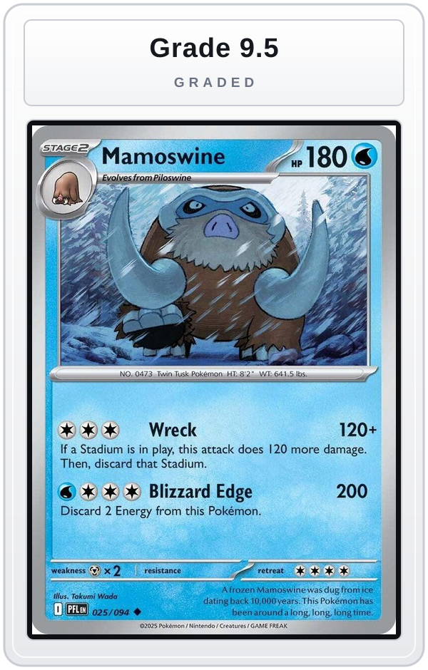 Graded - Mamoswine — Grade 9.5 graded overlay