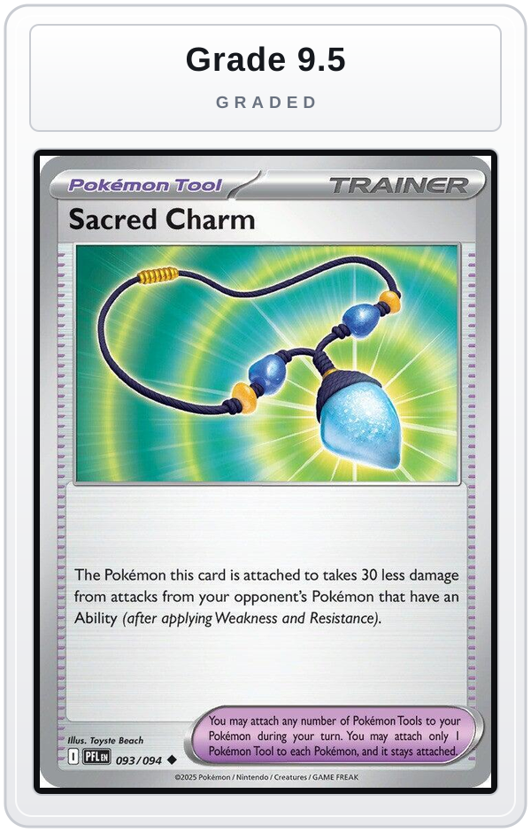 Graded - Sacred Charm - 093/094 — Grade 9.5 graded overlay