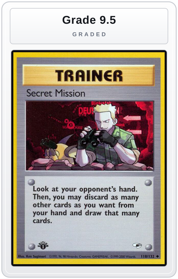 Graded - Secret Mission — Grade 9.5 graded overlay