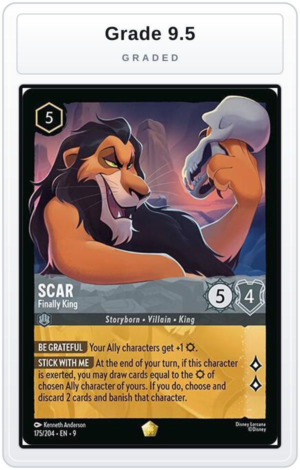 Graded - Scar - Finally King — Grade 9.5 graded overlay