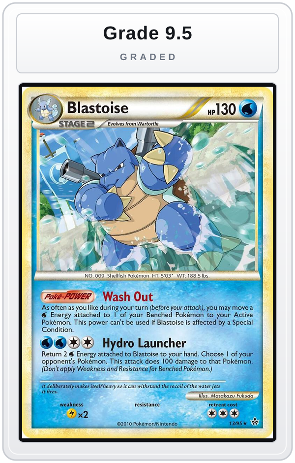 Graded - Blastoise — Grade 9.5 graded overlay