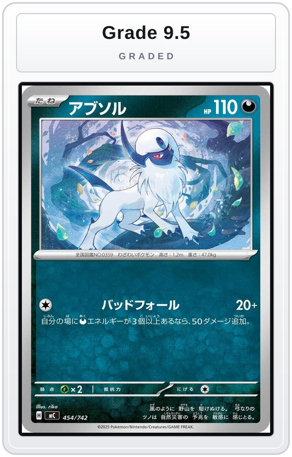 Graded - Absol — Grade 9.5 graded overlay