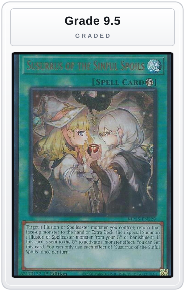 Graded - Susurrus of the Sinful Spoils — Grade 9.5 graded overlay