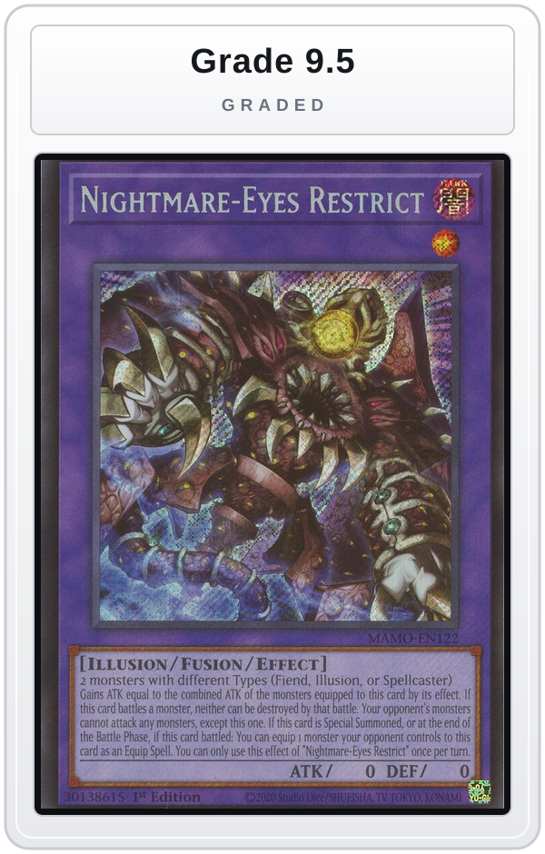 Graded - Nightmare-Eyes Restrict — Grade 9.5 graded overlay
